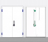 Дверной блок для холодильной камеры Профхолод распашная двустворчатая дверь 2400x2000 (80мм)
